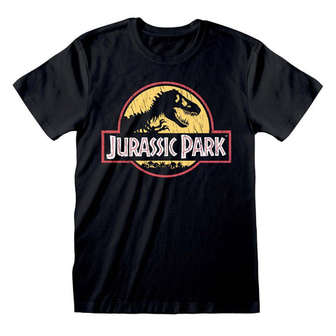 Jurassic Park Original Logo Men Black T-Shirt