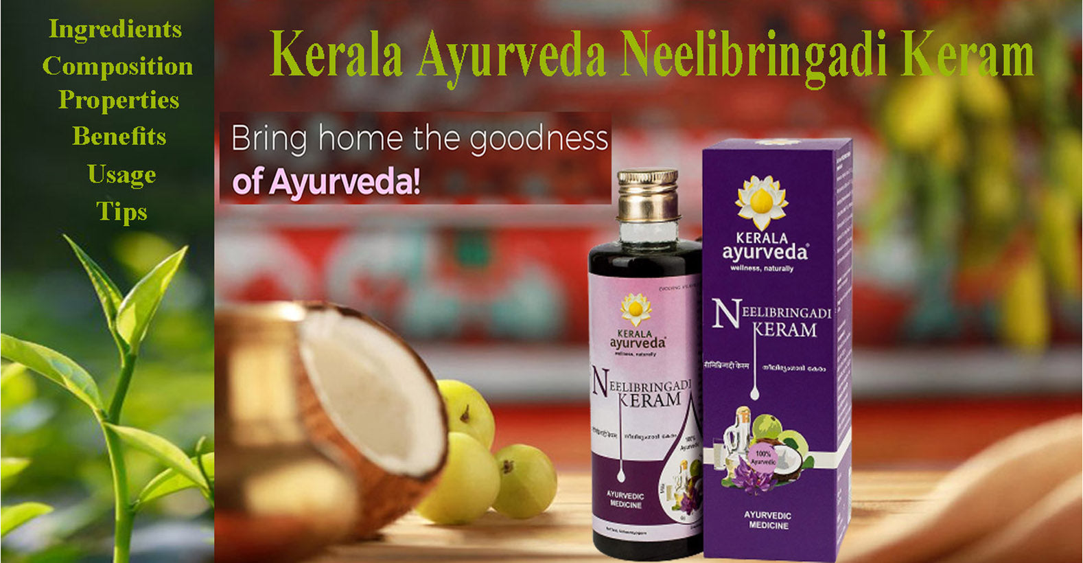 Buy Sitaram Ayurveda Neelibringadhi Hair Oil 450ML  Kerala Ayurvedic  Neelibhrungadi Thailam  Neelibringadi Keram Herbal Oil For Healthy Hair  Online at Low Prices in India  Amazonin