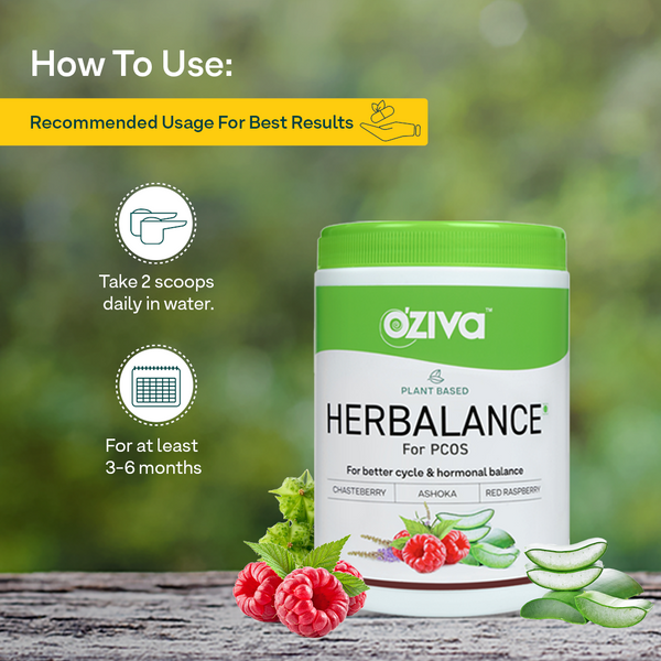 OZiva Plant Based HerBalance For Pcos Dosage