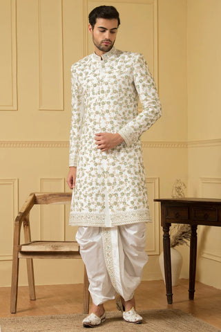 Verde Designer Men's Sherwani by Hilo Designs