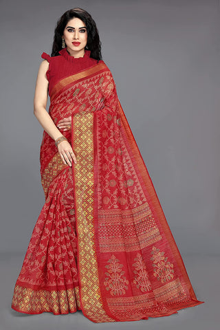 Buy MIRCHI FASHION Printed, Floral Print Daily Wear Chiffon Red, Black  Sarees Online @ Best Price In India | Flipkart.com