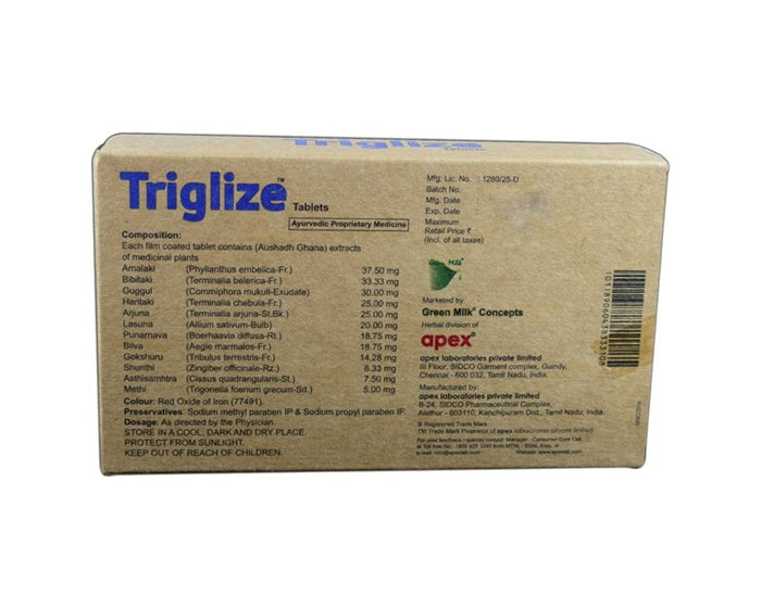 Buy Apex Ayurvedic Triglize Tablet Online At Low Price Distacart