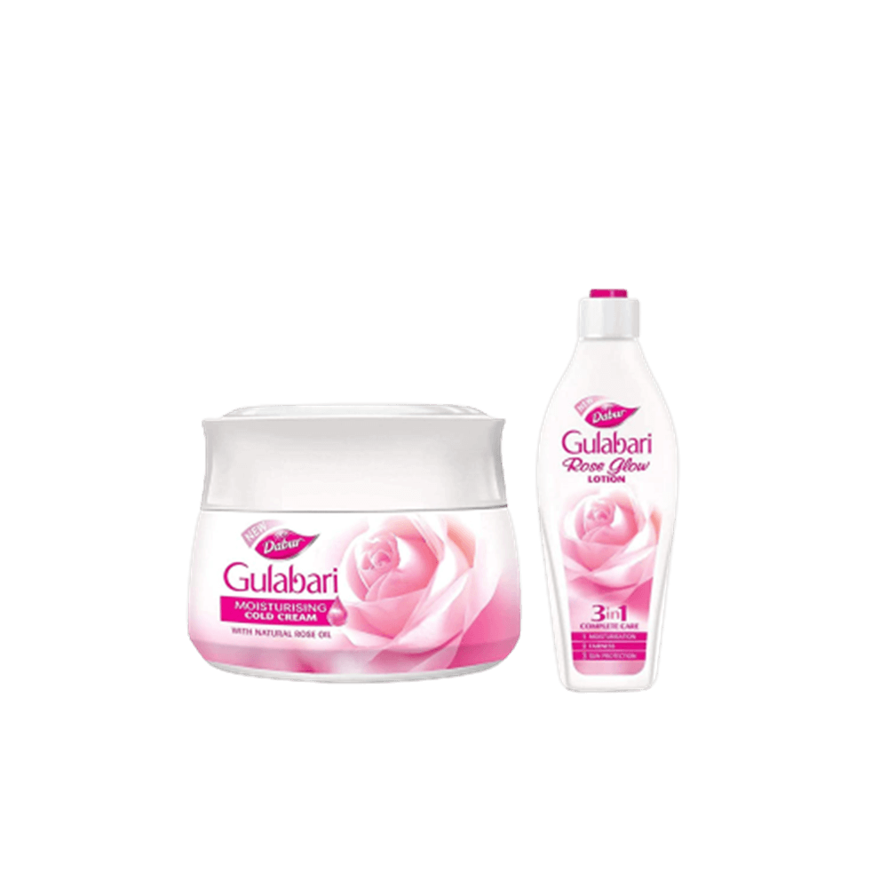 Buy Dabur Gulabari Moisturizing Cold Cream 100ml With Free Dabur Gulabari Rose Glow Lotion 50ml Online At Best Price Distacart