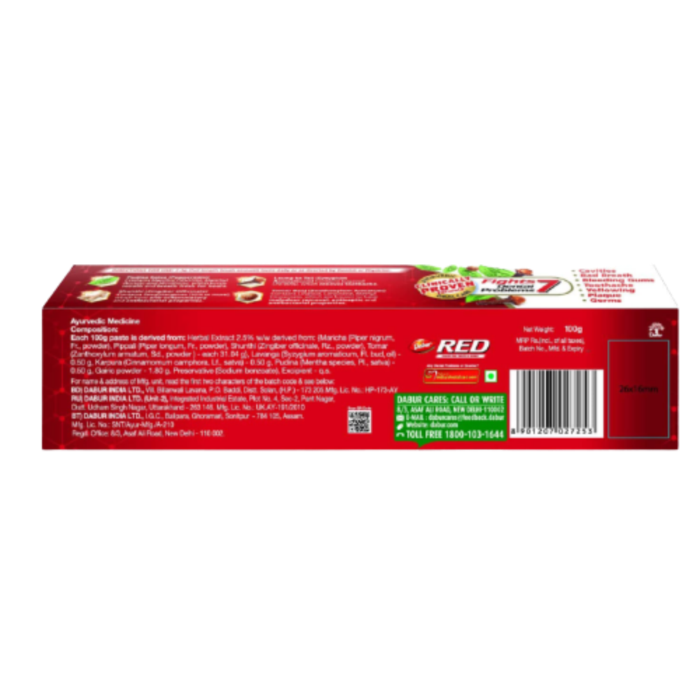 dabur red toothpaste 100 gm price