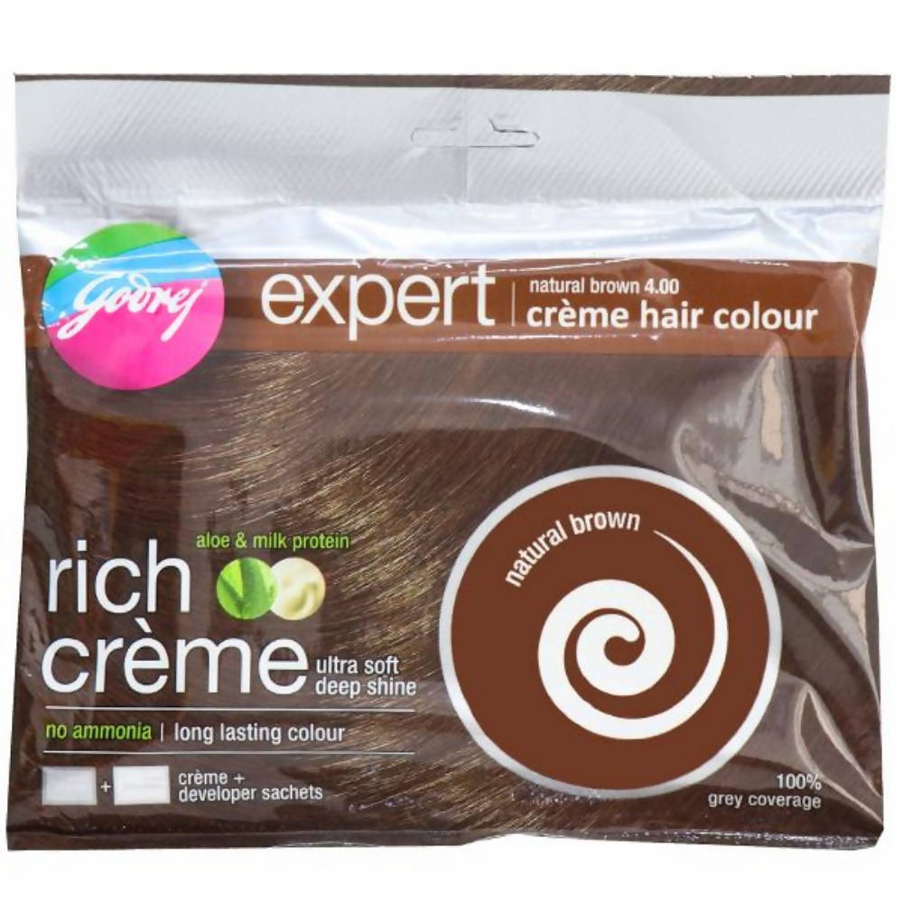 Buy GODREJ EXPERT NEW CREME HAIR COLOUR  NATURAL BROWN  PACK OF 4 Online   Get Upto 60 OFF at PharmEasy