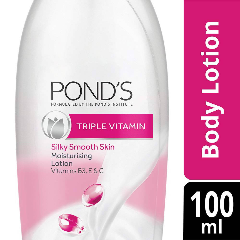 Klokje een beetje Gaan Buy Ponds Triple Vitamin Silky Smooth Skin Moisturising Lotion Online at  Best Price | Distacart