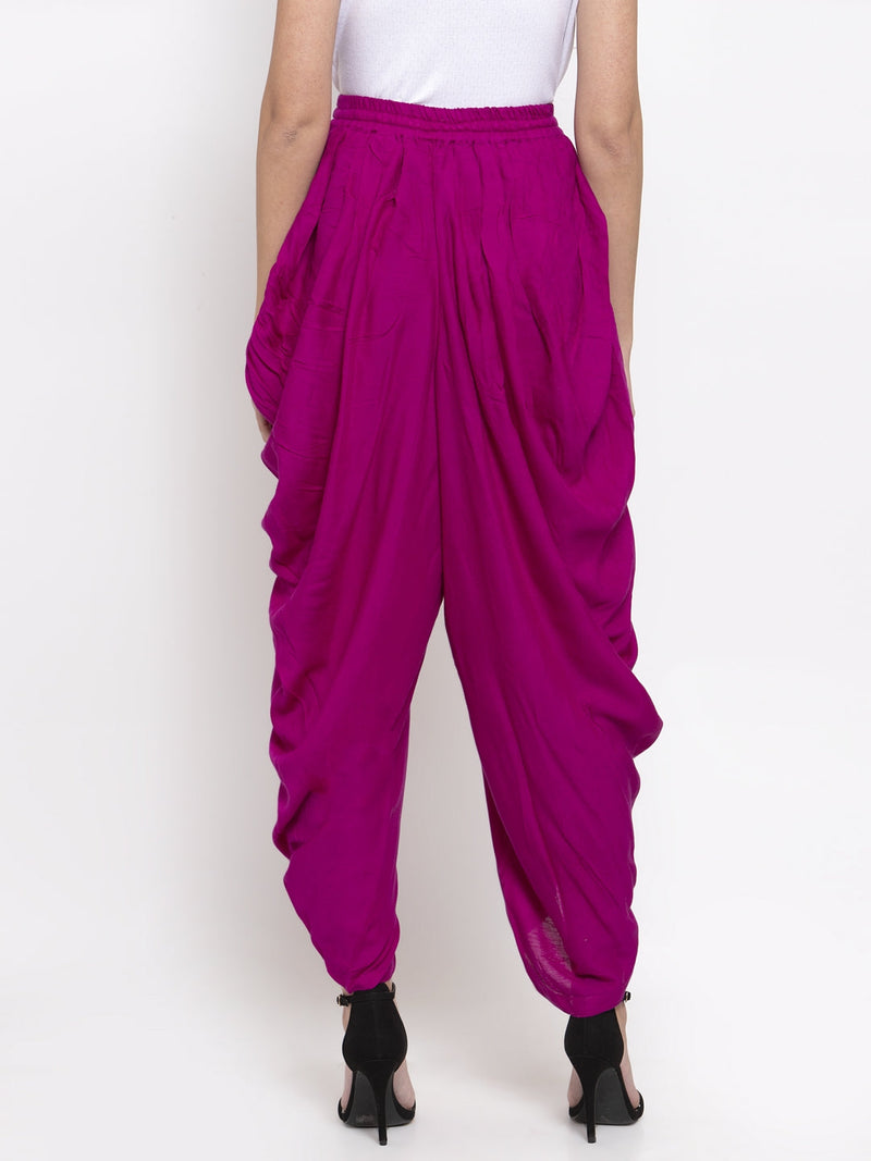 description jompers women purple solid dhoti purple solid dhoti with ...