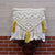 The Decor Nook Off White Macrame Cushion Cover With Mustard Tassels - Distacart