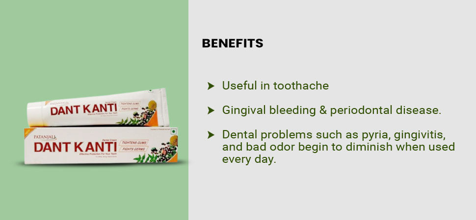 Benefits of Patanjali Dant Kanti Natural Toothpaste