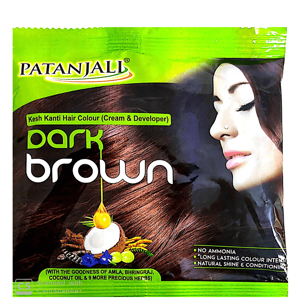 Buy Patanjali Kesh Kanti Hair Colour Cream  Developer  Dark Brown  Online at Best Price  Distacart