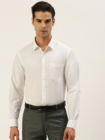 Buy Ramraj Cotton Mens Half Sleeve Formal Poly Cotton White Shirt Online at  Best Price | Distacart