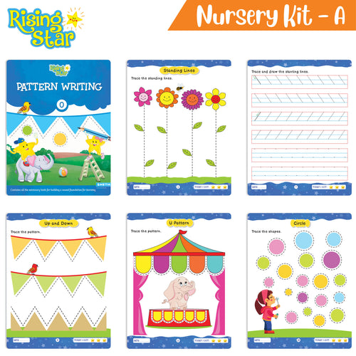 Rising Star Preschool Learning Nursery Kit A| General Knowledge| Know Your Alphabet| Numbers| Rhymes &amp; Stories| Worksheets &amp; Assessment Book - Distacart