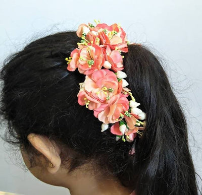 Peach Bridal Hair Gajra Distacart