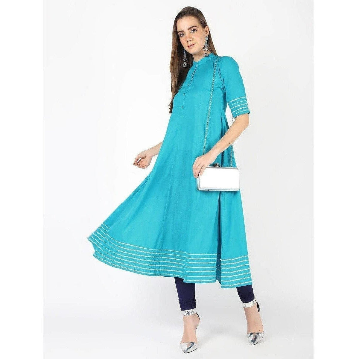 Cheera Kalidar Anarkali Dress With Gotta Work– Distacart