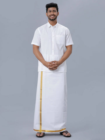 Ramraj Mens IHRAM SET - Hajj Set Dhoti- 576144 (White) - Wearitin