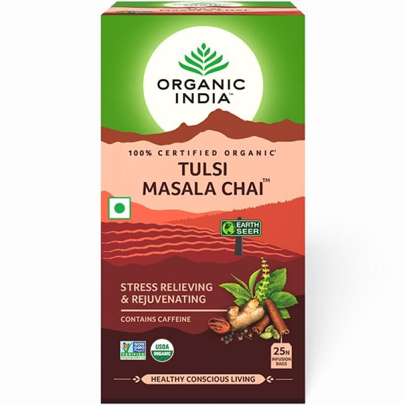 Organic India Tulsi Masala Chai 25 Tea Bags - Distacart