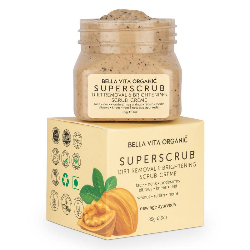 Bella Vita Organic SuperScrub Dirt Removal &amp; Skin Brightening Scrub Creme - Distacart
