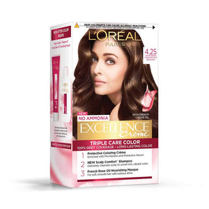 L'Oreal Paris Excellence Creme Hair Color - 4.25 Aishwarya's Brown - Distacart
