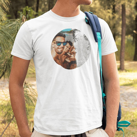 Custom Sequin Men T-Shirts (Circle)
