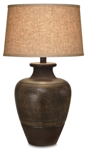 Rustic Brown Two-tone Ceramic Table Lamp
