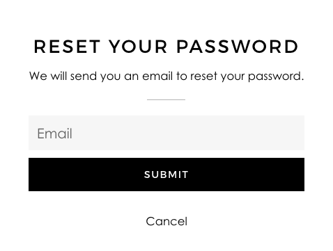 Reset password