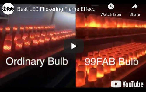 99FAB™ LED Flame Effect Flickering Fire Light Bulb with Gravity Sensor