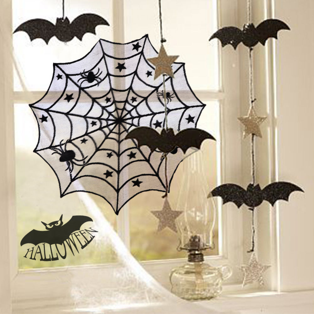 cloth spider web decoration