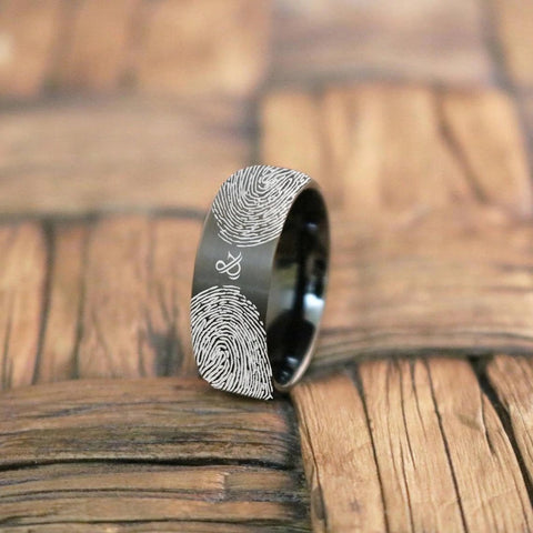 Fingerprint Couples Ring