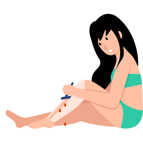 Girl Shaving Leg