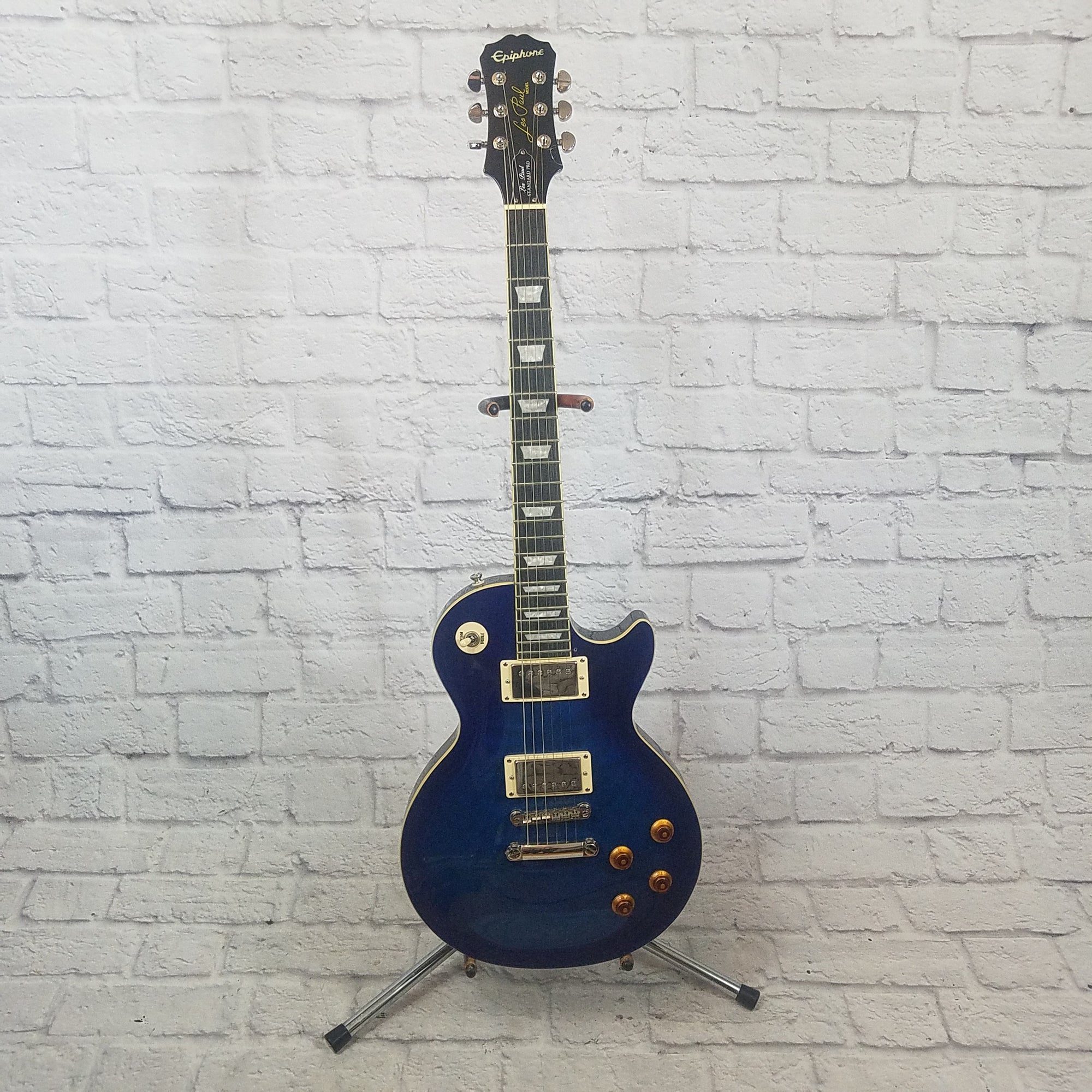 Epiphone Les Paul Standard Plustop Pro Trans Blue Electric Guitar Evolution Music