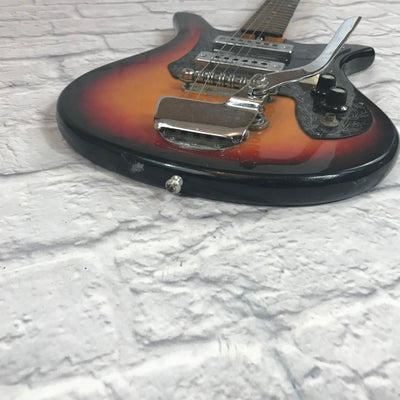 teisco del rey guitar sunburst