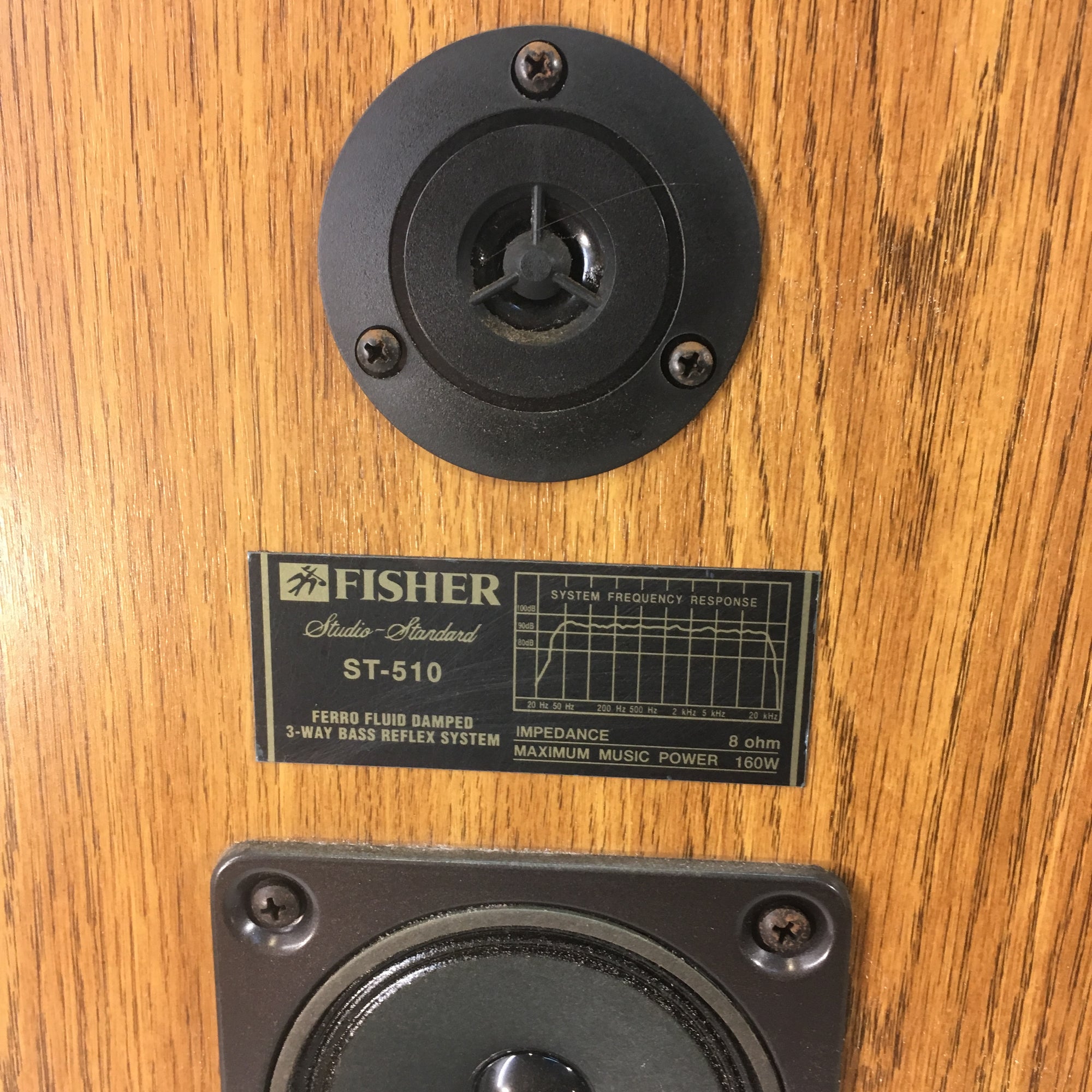 Fisher Model ST-510 3 Way Speaker 