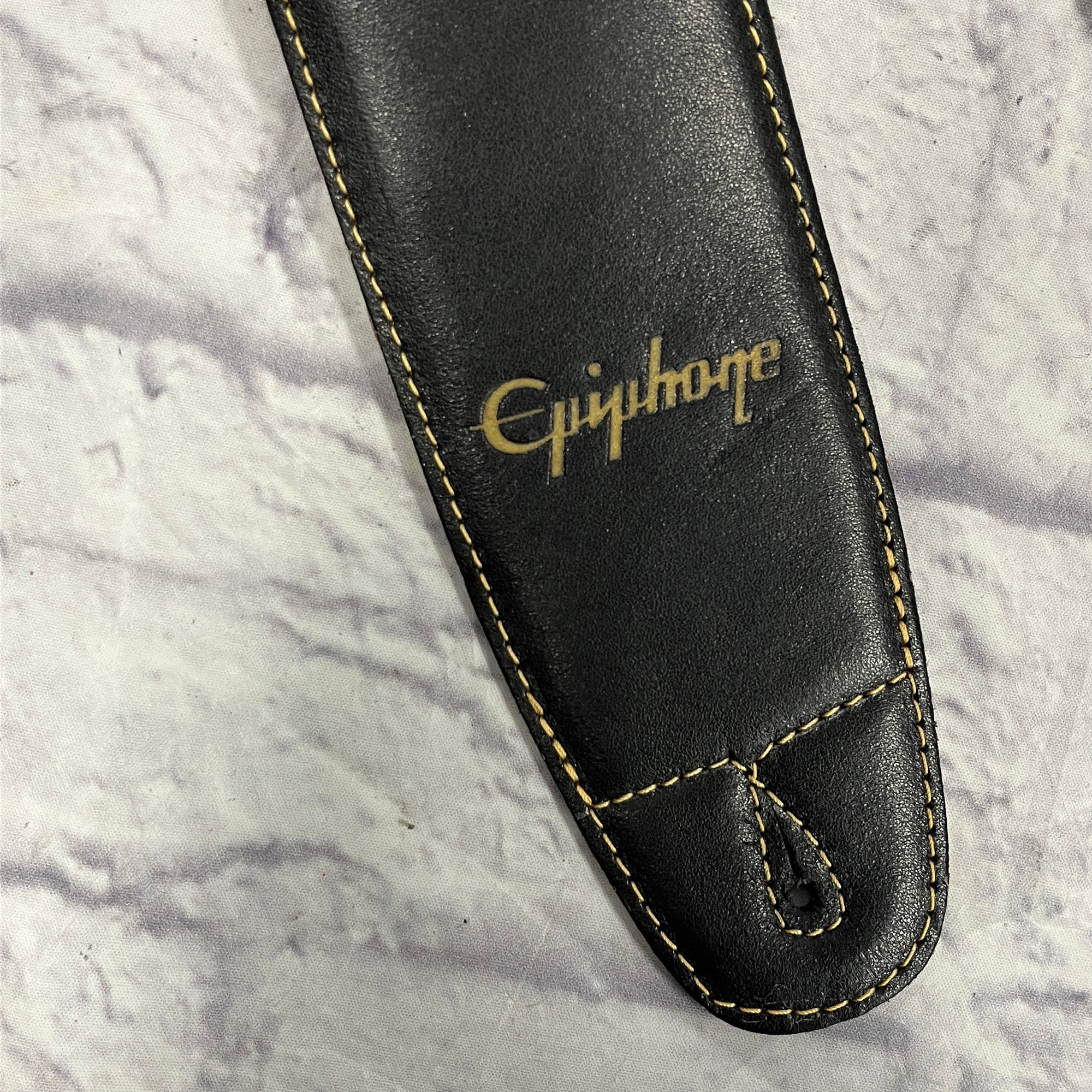 Epiphone 3in Leather Guitar Bass Strap - Evolution Music