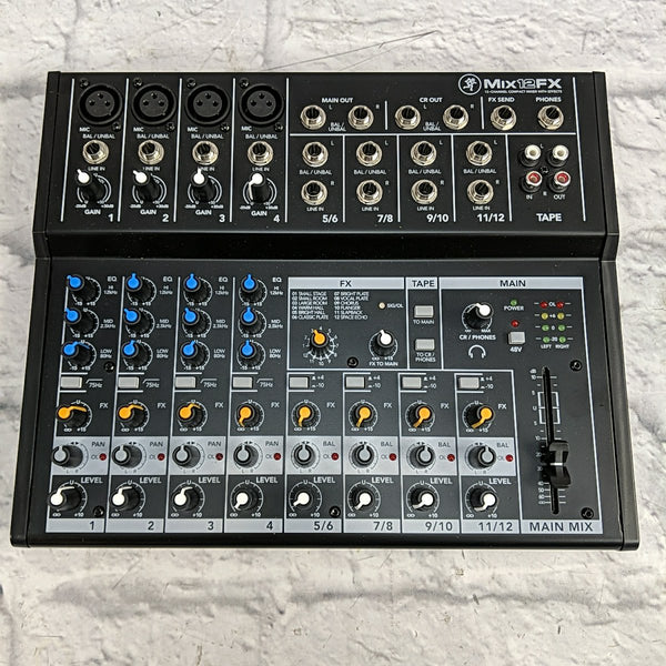 Mackie Mix 12FX 12-Channel Compact Mixer with Effects - Evolution Music