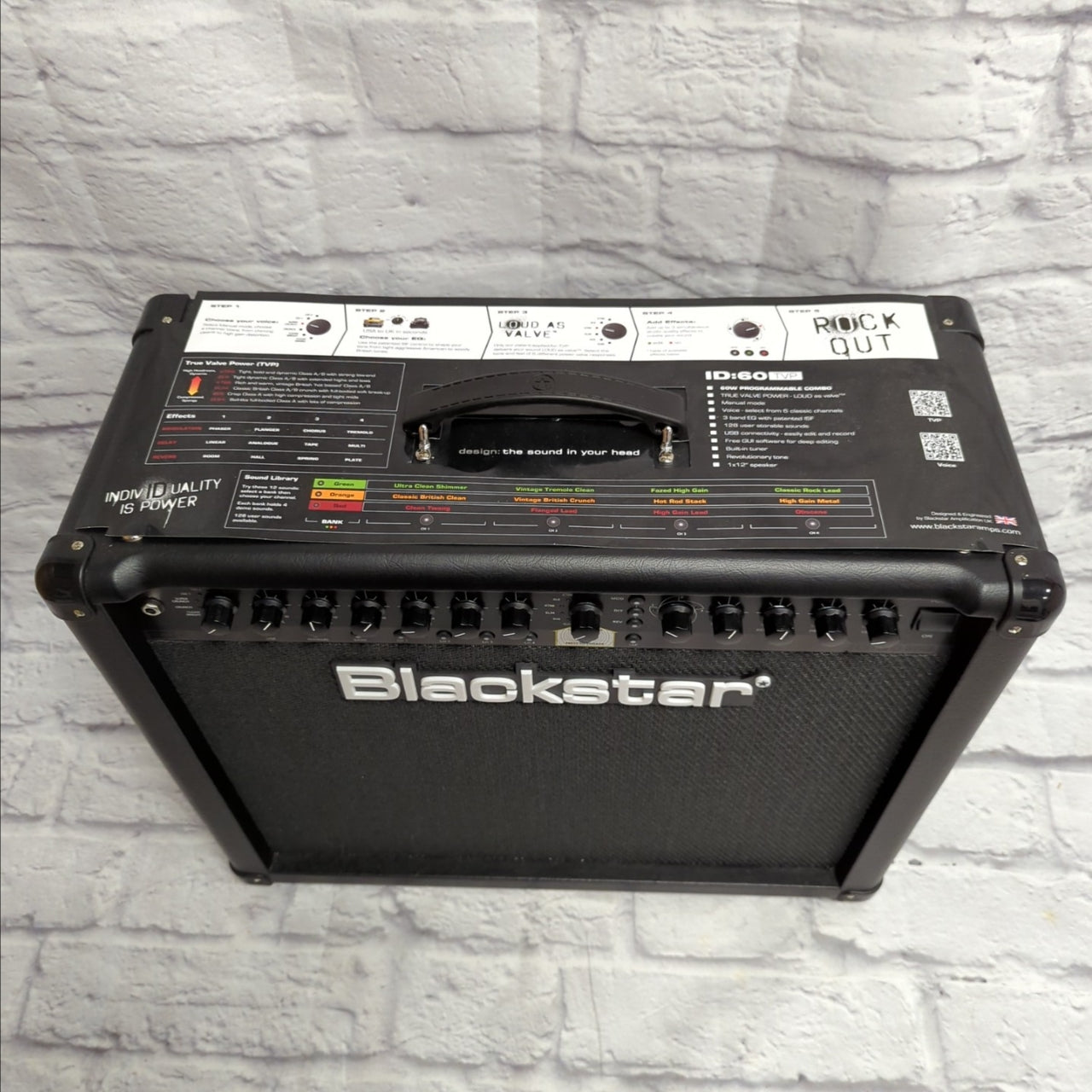Blackstar ID:60 TVP Electric Guitar Amplifier 60 Watt 1x12 Combo Amp w  Effects