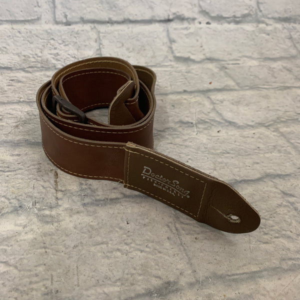 Doctor Song Brown Leather Guitar Strap - Evolution Music