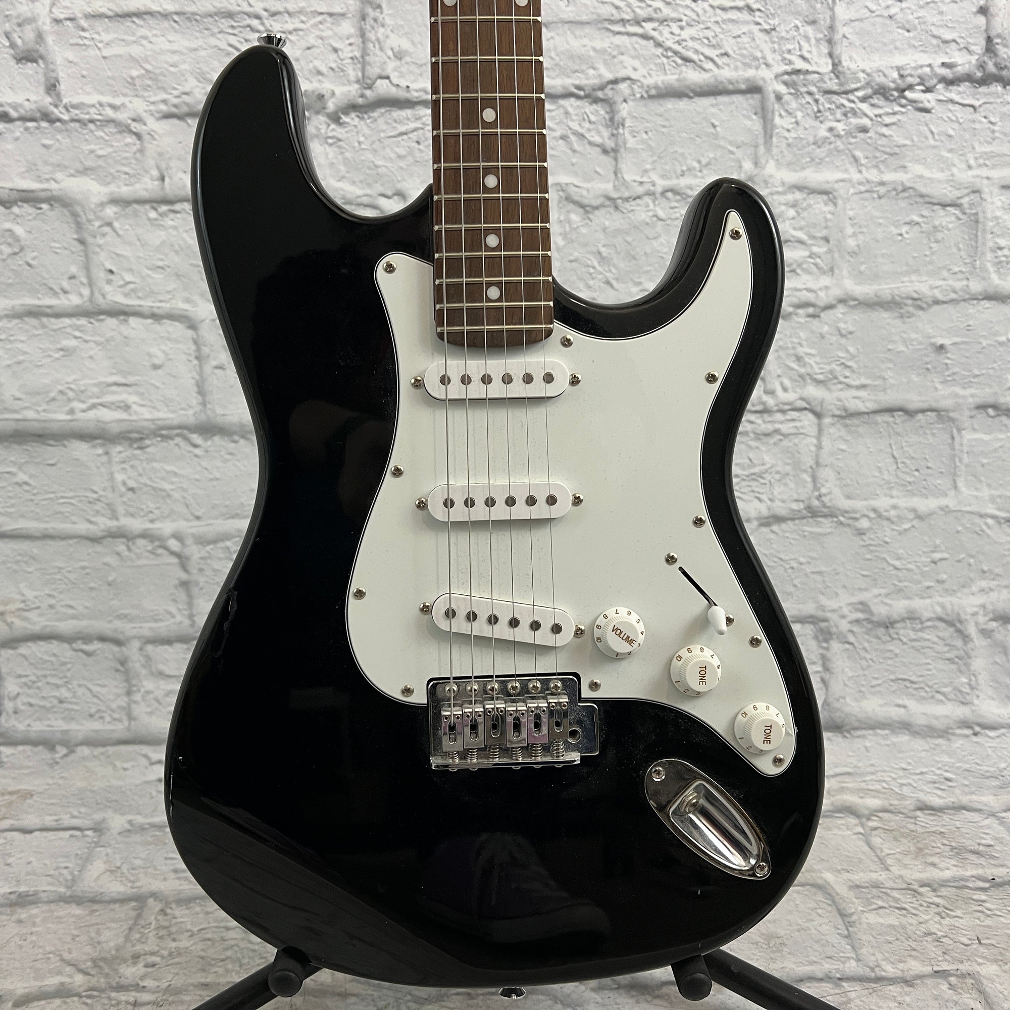 Spectrum Strat Style Electric Guitar Black Evolution Music