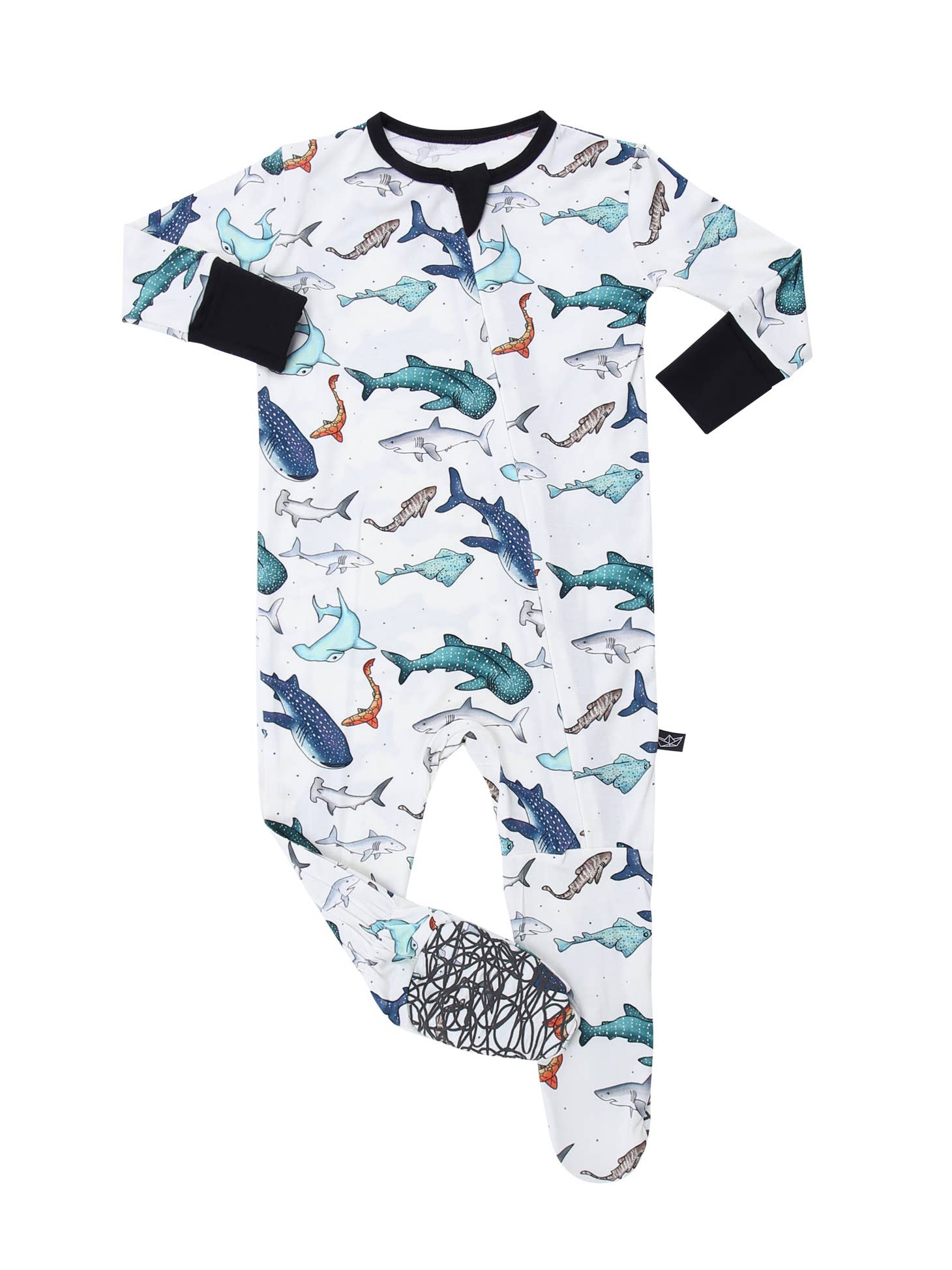 Watercolor Sharks Bamboo Pajamas