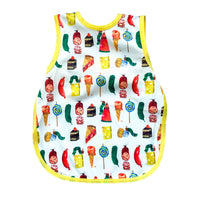 Bapronbaby's food parade apron against white backdrop 