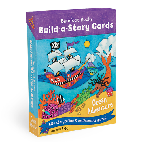 Barefoot book build a story cards ocean adventure against white backdrop