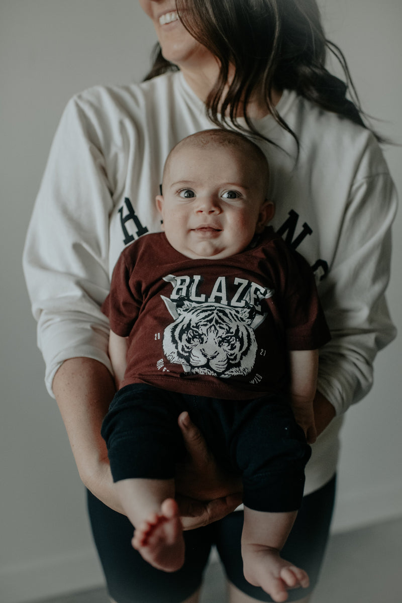 Legacy Tee - Brave Tiger Tee in Raisin