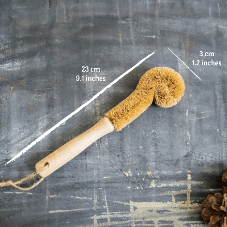 handmade natural fiber root brush scrubber – fort & field