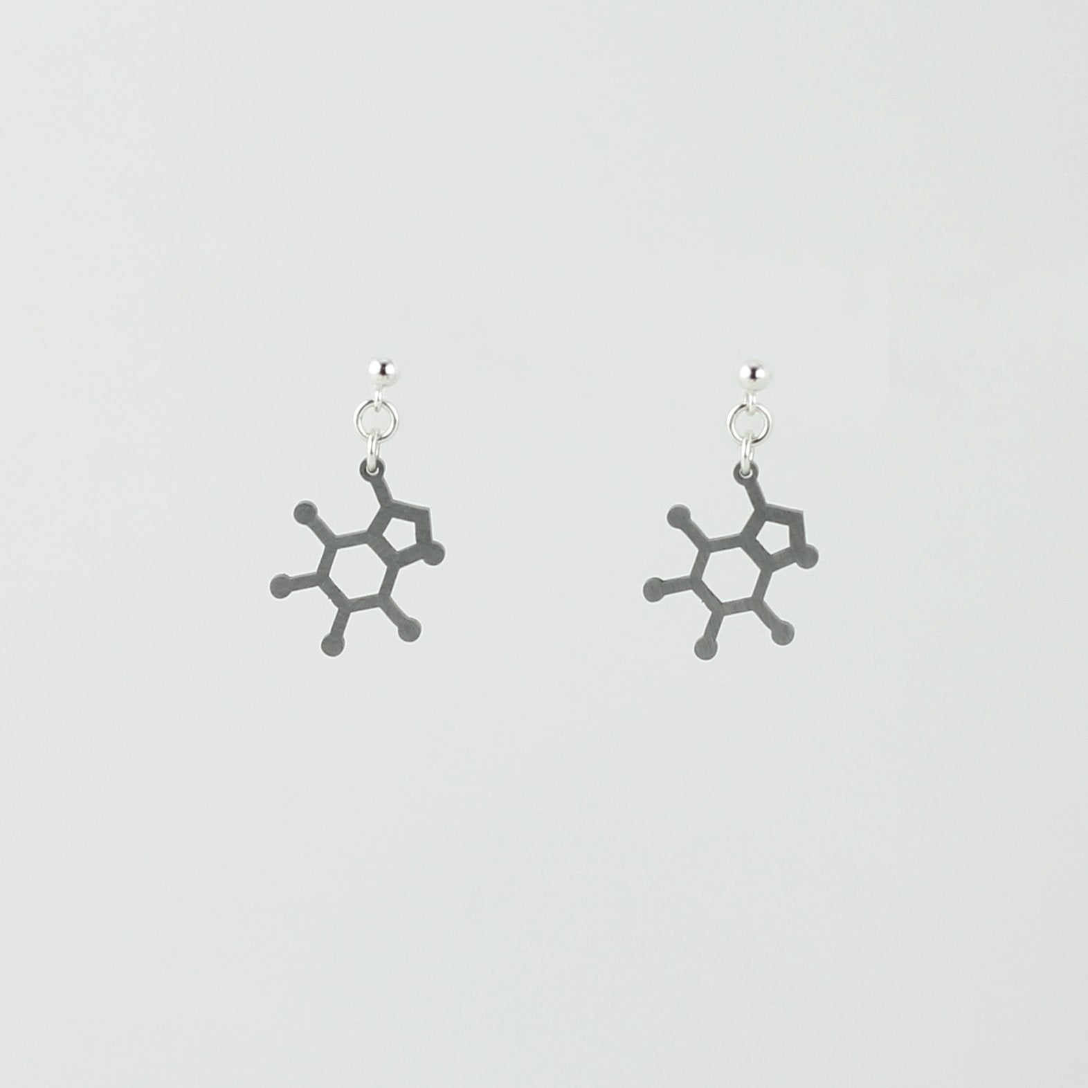 Caffeine Molecule Studs