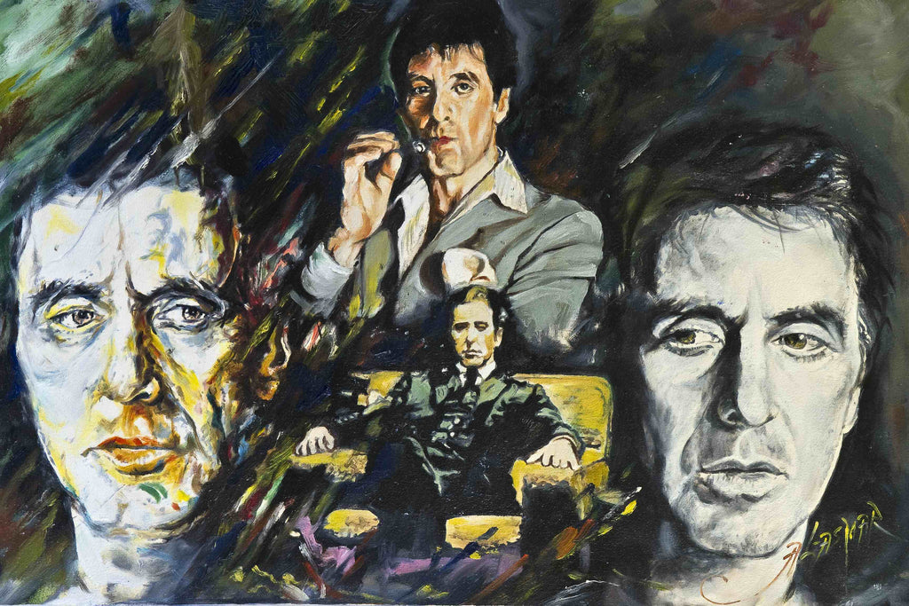 Palette Knife Oil Painting on Canvas of Al Pacino 18"x27" SOULD OUT