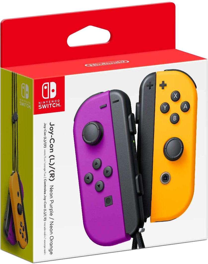 Nintendo Switch Joy Cons Neon Purple Orange Game Academia Singapore