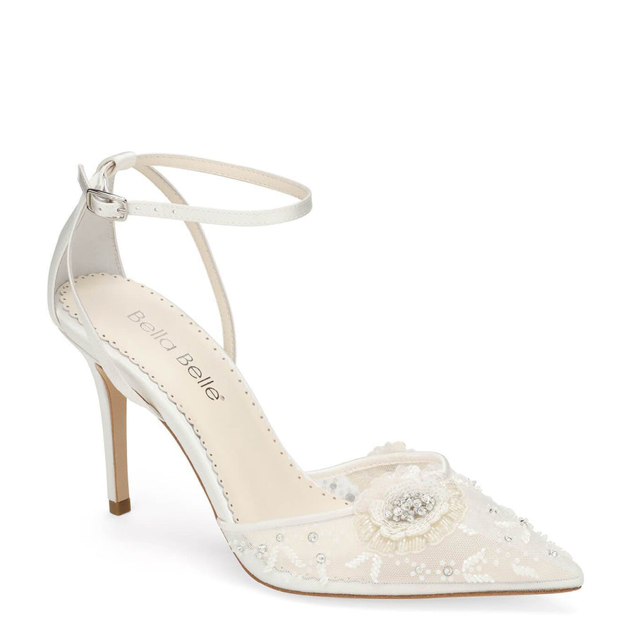 Bella Belle - Norah Ivory - Flower Shoes With Sequined Petals | The ...