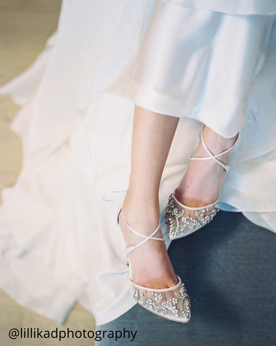 Bella Belle - Frances - Crystal Embellished Kitten Heel | The White ...