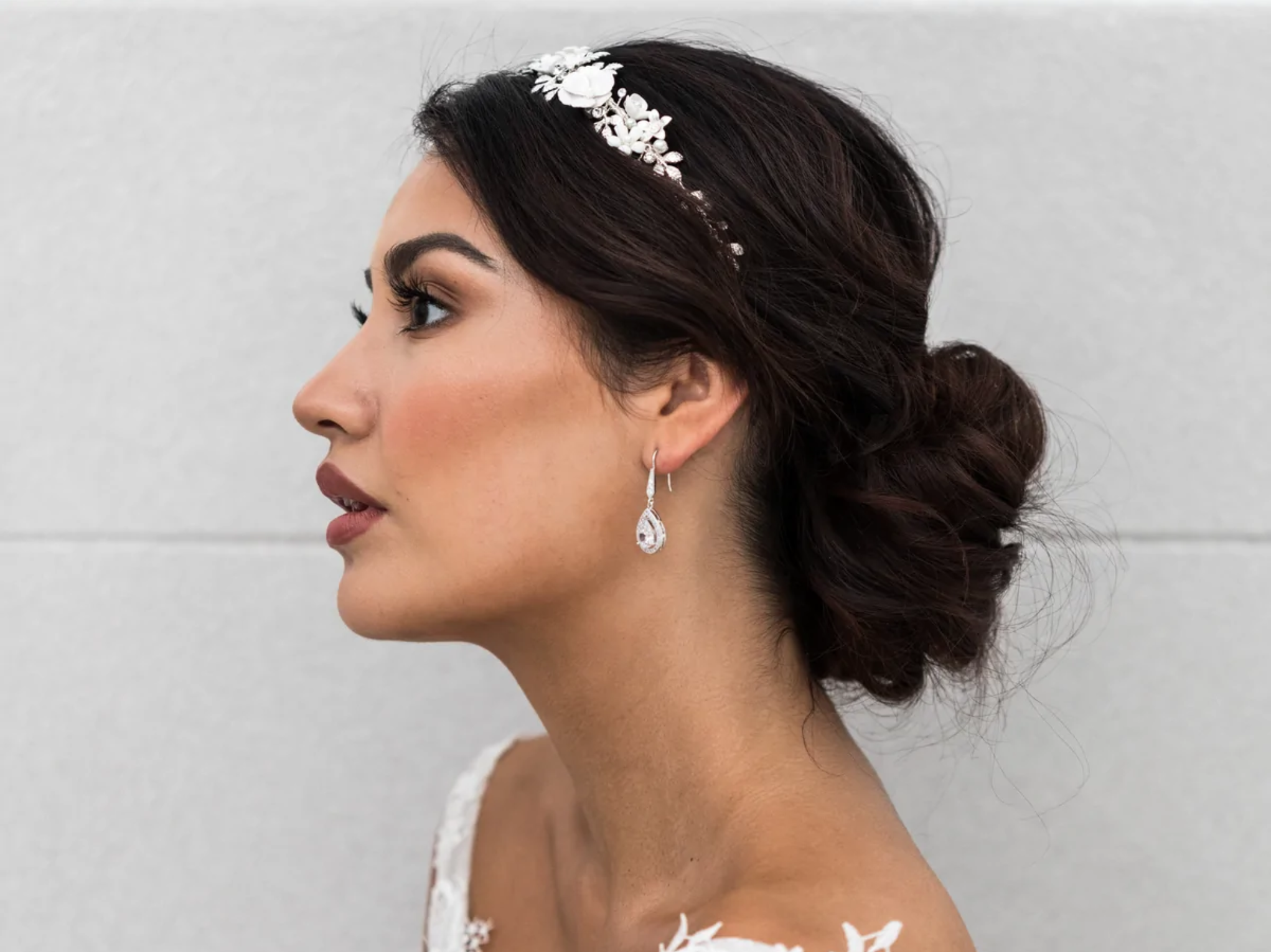 Louise CZ Drop Earrings E018 – Bridal Closet