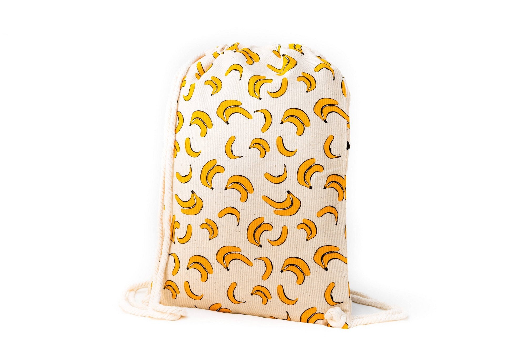 Download Banana Pattern Canvas Drawstring Backpack - Lemur Bags