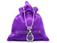 Purple oval gem silver necklace GIFT BAG